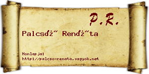 Palcsó Renáta névjegykártya