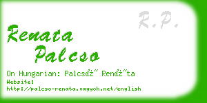 renata palcso business card